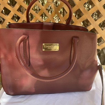 Bebe Los Angeles Handbag NWT Tote Satchel Style Pretty Raspberry Pink