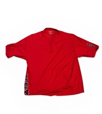 XCEL Men's Red Short Sleeve UV Shield Surfing Rash Guard Top Shirt Size XL