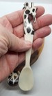Kenyan hand-carved 4.25x3 Inches Rustic Giraffe Wood Bowl & Bone Spoon   — photo 5