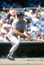 Tim Salmon California Angles bats v the New York Yankees at an MLB- Old Photo 3