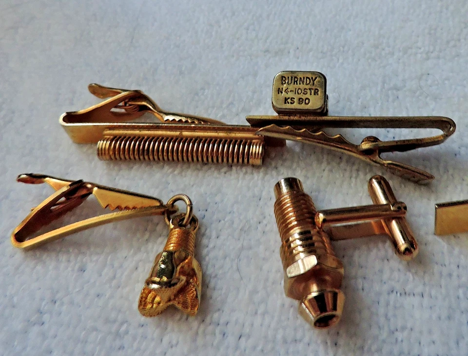 Мужские разнообразные механические тематические зажимы для галстука золотистые 5 шт. - Изображение 4 из 4