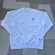 Vintage Intel Inside Pentium Sweatshirt Mens 2XL White Crew Neck Heavyweight Y2K