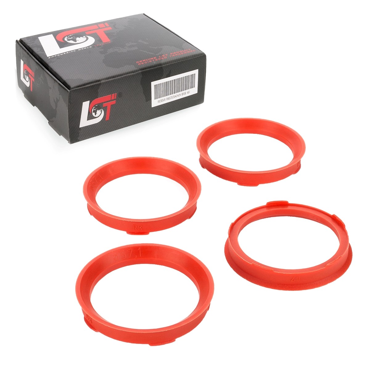 4x Distance Rings Centering for Alloy Wheels Ø 57,1 MM - Ø 67,0 mercedes