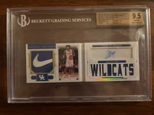 2020 Tyrese Maxey National Treasures RC Auto Booklet NikeSwoosh BGS9.5 /5 Pop1🔥