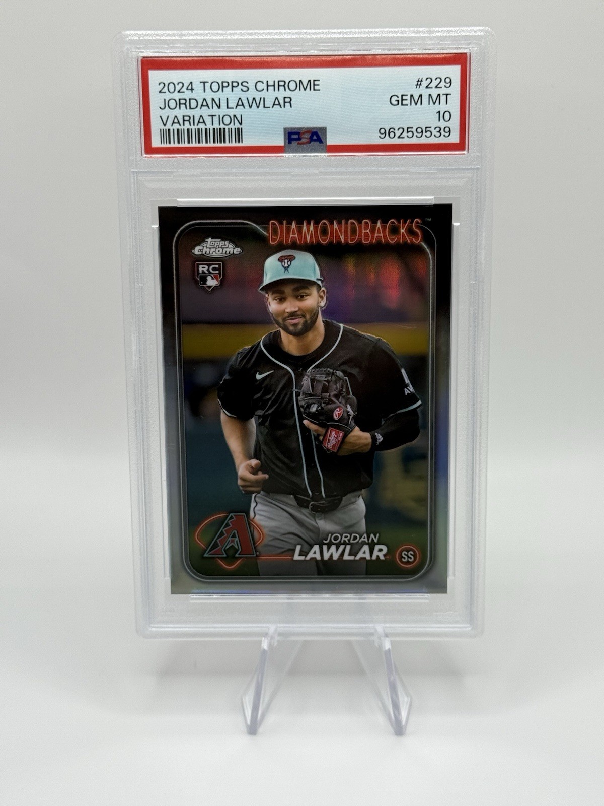 2024 Topps Chrome Jordan Lawlar Image Variation Rookie PSA 10 #229 RC