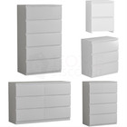 Modern White Chest of Drawers Bedside Table Bedroom 2 3 4 5 6 8 Drawer Cabinet