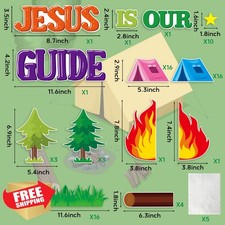 CY2SIDE 74pc Jesus Guide Bulletin Board Border Set