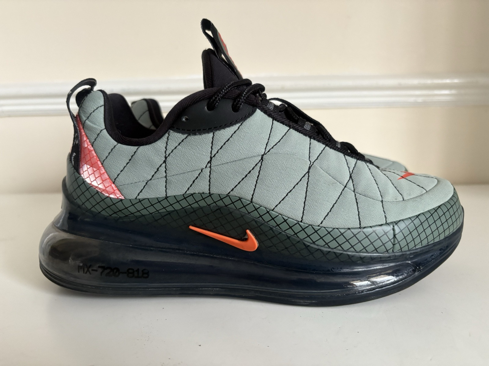 SACAI X NIKE Nike Air Max 270 GS Flight Jacket scarpe da ginnastica verde taglia UK 5 5 ottime condizioni