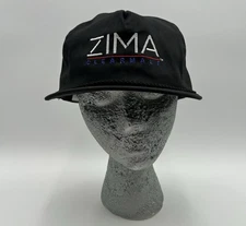 Vintage Zima Hat Cap Snapback Black Rope 90s Clear Malt Beverage Beer One Size