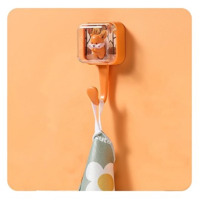Cute Adhesive Hooks, Animal Bounce, Spring Shaking Duck Polar Bear Squirrel, ...