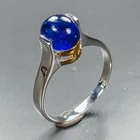 Jewelry gemstone Blue Sapphire Ring 925 Sterling Silver Size 6.5 /R471675