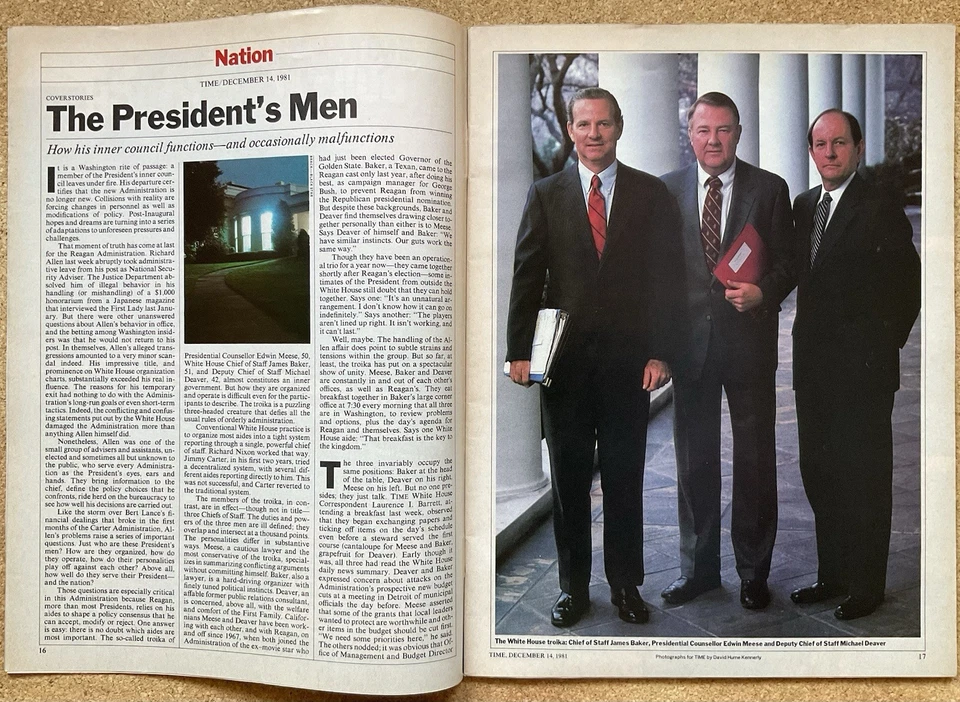 TIME Magazine VTG Issue - December 14, 1981 w/ Reagan’s Cabinet • Holiday Books - Image 3 of 4