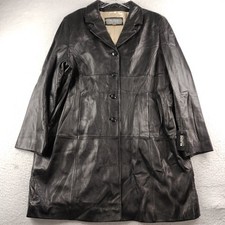 Vintage Wilsons Black Leather Coat Women's 2XL NWT 350
