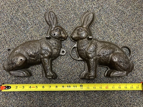 Vintage GRISWOLD Cast Iron Easter Rabbit Cake 2 Pieces Mold – Model 862