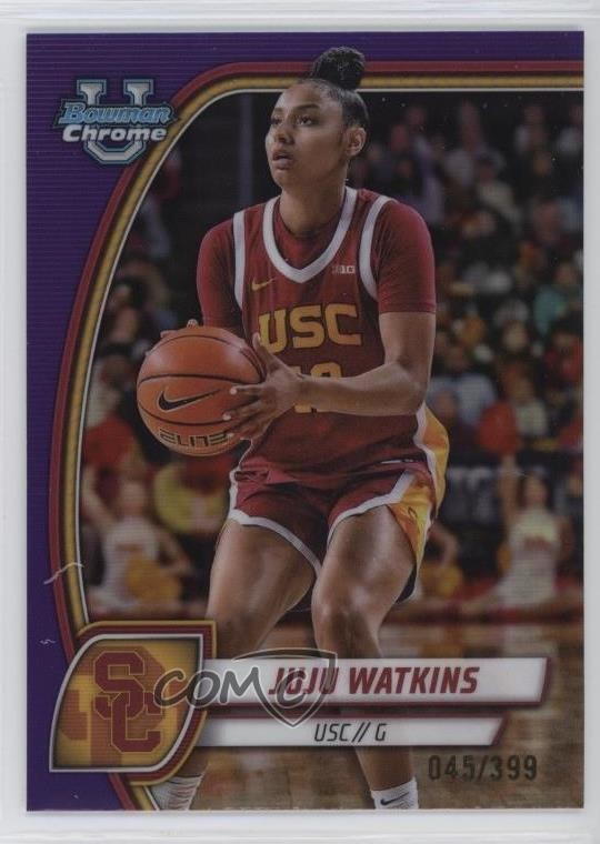 2024-25 Bowman U Chrome Purple Refractor 45/399 JuJu Watkins #37 14cm