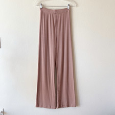 Skims Wide Leg Pants Women's Ribbed Pull On High Waist Lounge Casual