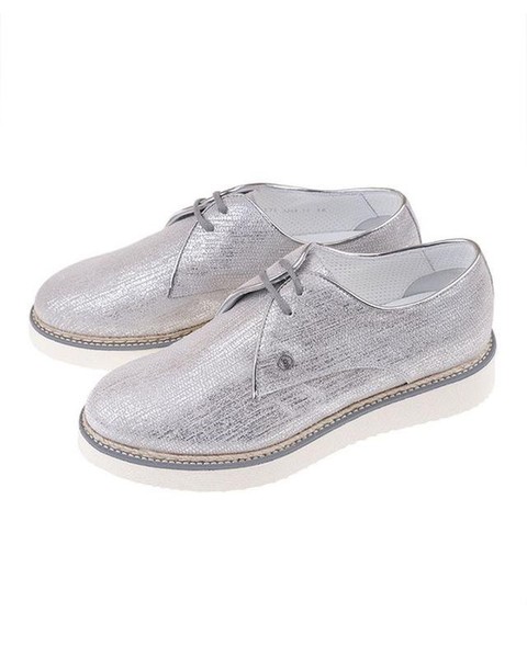 Women Bogner Loafers Silver 41
