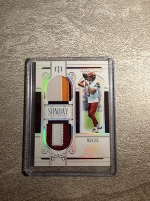 2025 Panini National Treasures - JAYDEN DANIELS COMMANDERS PATCH + NUMBERED 5/25