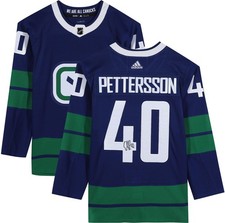 Elias Pettersson Vancouver Canucks Signed Blue Alternate Adidas Auth Jersey