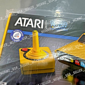 2025 Atari 2600+ PAC-MAN Edition Console Wireless Joystick Yellow +Power Adapter