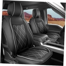 Custom Fit Seat Covers for 2009-2026 Ford F150 SuperCrew  Full Set Black-Gray