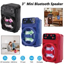 3" Mini Portable Bluetooth Speaker Heavy Bass Party Sound System USB/TF/FM/TWS
