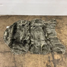 Fluffy Throw Area Rug Dark Brown (B-11)