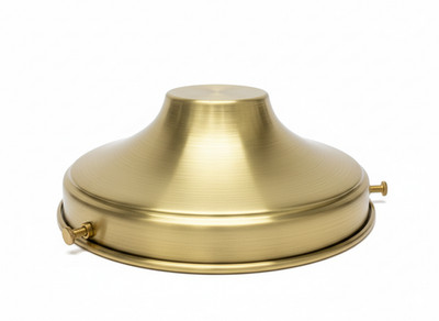 New Unfinished Spun Brass 6 1/4'' Fitter Fixture Shade Holder With Set Screws 