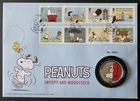 2025 GB Peanuts Snoopy & Woodstock Royal Mail Medal First Day Cover
