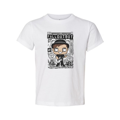 Fall Out Boy Cartoon Graphic Tee Unisex Music Band Shirt Featuring Bold Comic St
