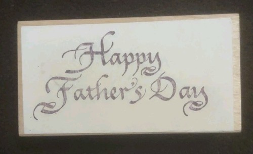 Wood Mounted Rubber Stamp by Stamps Happen. "Happy Father's Day" - Picture 2 of 2