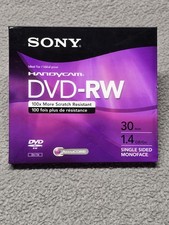 1 Sony Handycam Blank DVD-RW Camcorder 30 Minute 1.4 GB Disc Sealed