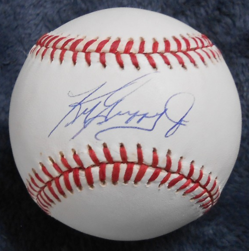 Ken Griffey, Jr. Signed AL Baseball PSA Authenticated and Auto Graded 8