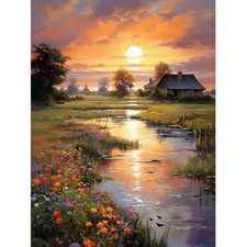 Diamond Painting Kits for Adults, Sunset 5D DIY Diamond Art Kits Full Drill D...
