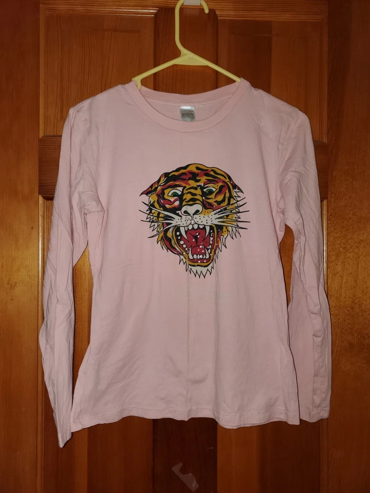Camiseta Rosa Claro Niñas Talla 10/12 Ed Hardy Tiger L/S. Buen estado Foto 4 de 4