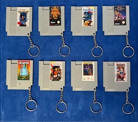 Nintendo NES Mini Cartridge - Keychain Magnet Ornament - Choose Game Title G-K