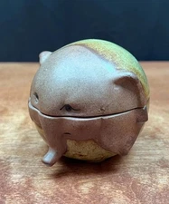 Vintage UCTCI Stoneware Pottery Figural Elephant Sugar Jar