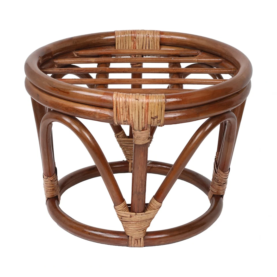 Bali 18-inch Footstool Frame (Cushion not Included) Walnut N/A - Image 2 of 2