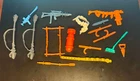 Vintage TMNT Parts Accessories Lot Weapons Gear  Teenage Mutant Ninja Turtles