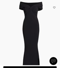 black, off-the-shoulder evening gown Medium Prom Homecoming, Bridesmaid Wedding