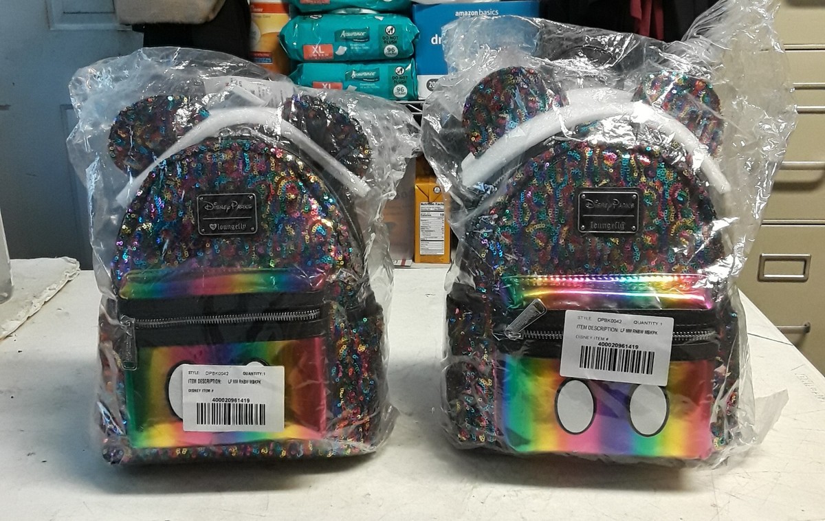 ?Disney Parks Loungefly Mickey Mouse Rainbow Sequin?  ✨️In High Demand✨️ Shine Bright With Sparkly NEW Disney Spirit Jersey  main image 2