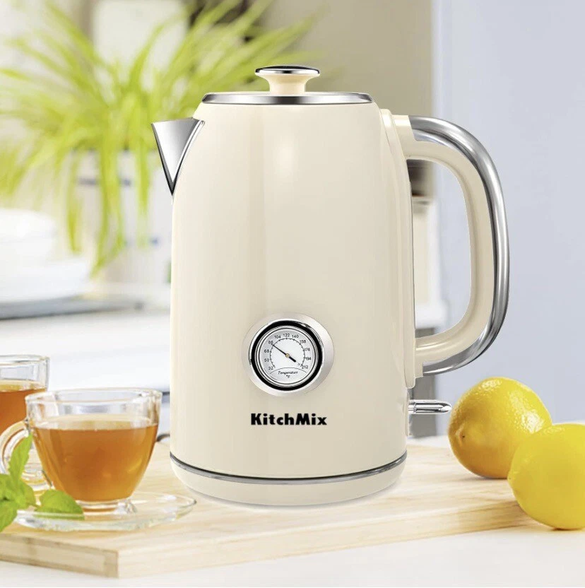 KitchMix Electric Kettle 1.7L Stainless Steel Tea Kettle with