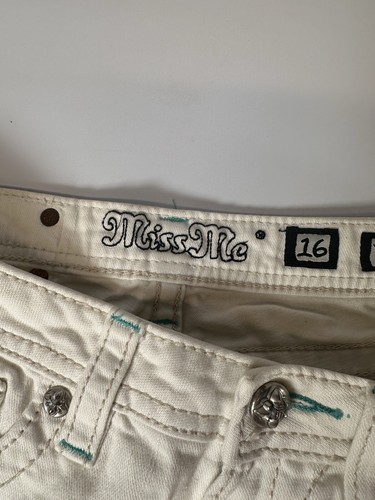 Miss Me Girls White Capris Size 16 - Picture 7 of 15