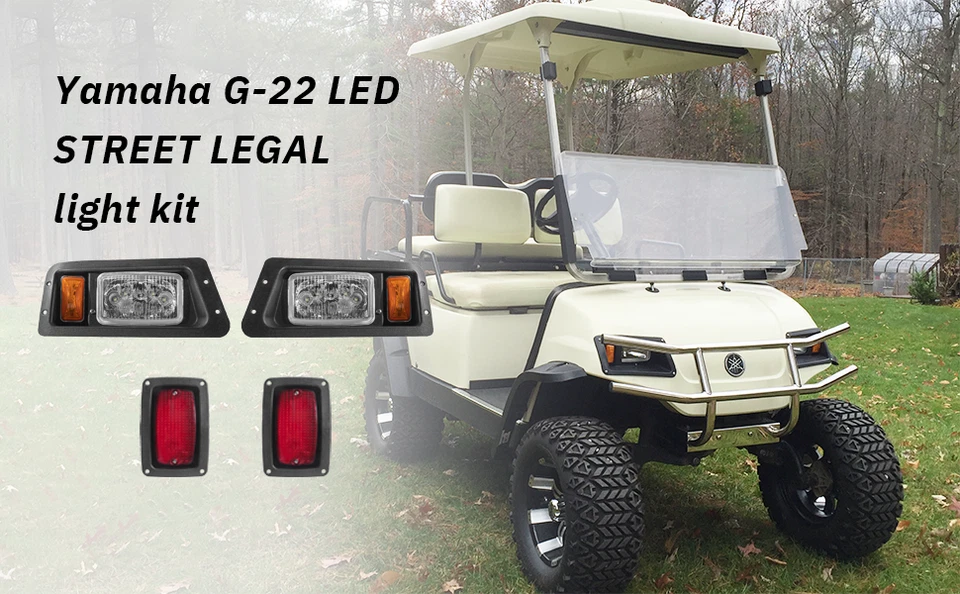 Kit de luces legales para carro de golf VPAHub 12V - 48V para Yamaha G14, G16, G19 G22 Foto 2 de 4
