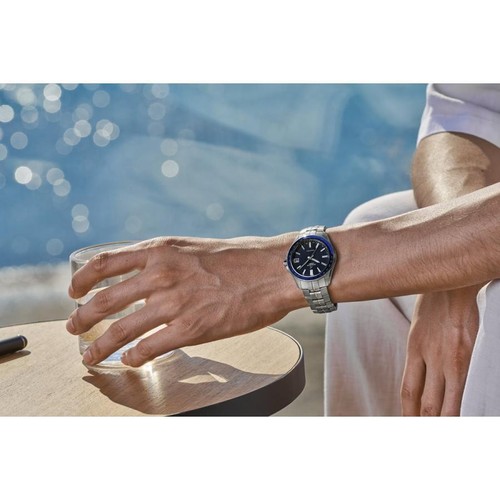 Casio Oceanus Manta OCW-S400-2AJF Titanium Radio Solar Men's Watch Blue Silver - Picture 16 of 17