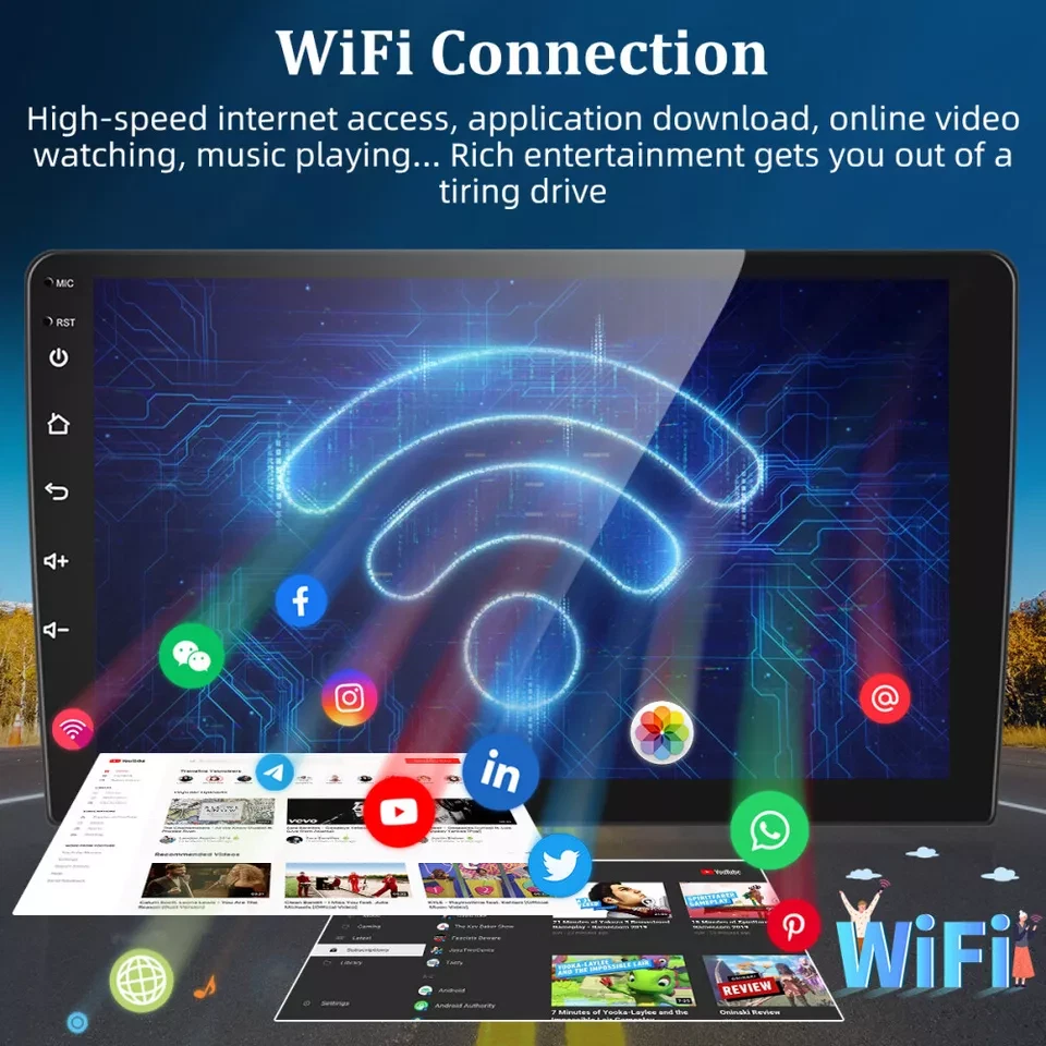 9inch Android 14 Car Stereo 4+64GB 2DIN Radio CarPlay GPS WIFI FM/RDS Head Unit - Image 4 of 4