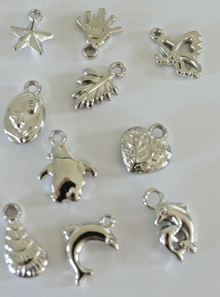 10-100pcs Mixed Bulk Metal Charms Beads Jewelry Findings Craft Scrapbooking Art - image 3 of 4