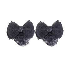 Beaupretty 2Pcs Women Bowknot Hair Bun Cover Barrettes Net Snood Hairnet Deco...