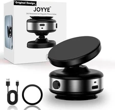 360° Rotatable Electric Vacuum Magnetic Car Phone Mount Holder w/ Suction Cup