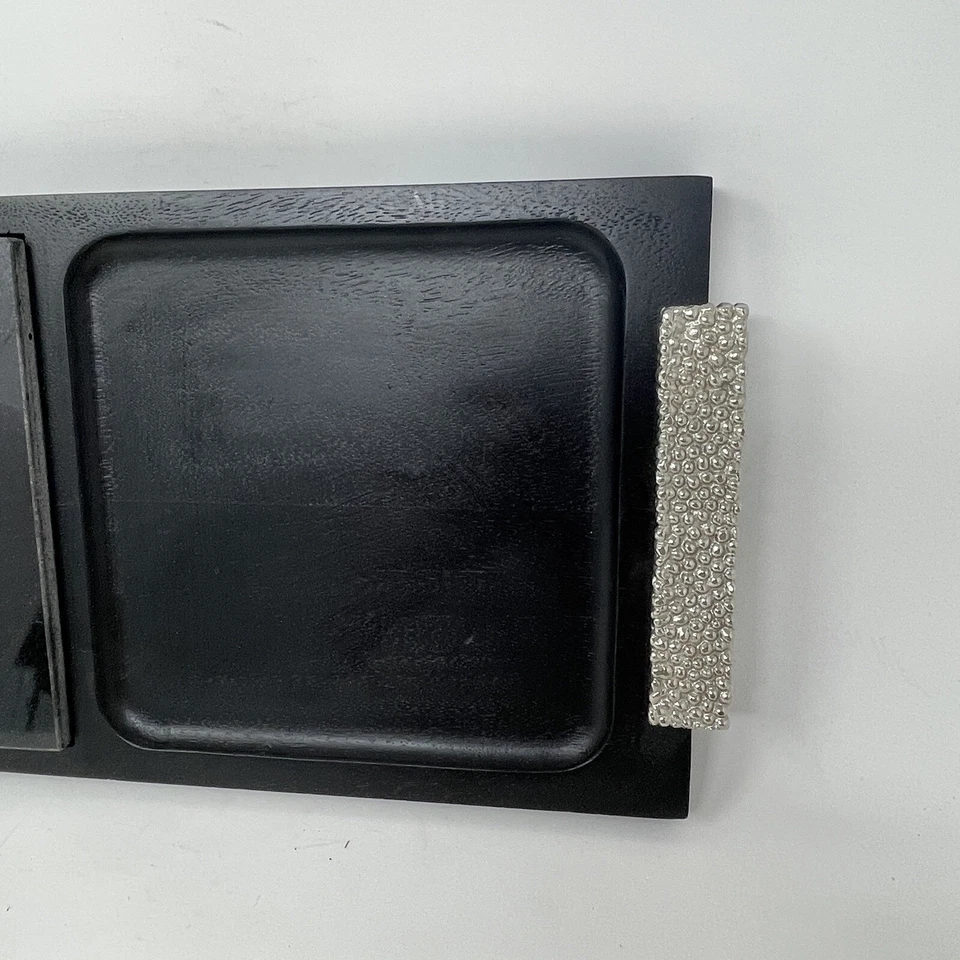 Tablero de madera de queso fundido Michael Aram mármol negro metal charcutería fiesta Foto 2 de 4